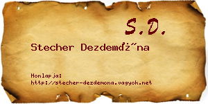 Stecher Dezdemóna névjegykártya